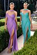LaDivine CD406 One Shoulder with Neck Scarf Dress