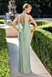 LaDivine CD406 One Shoulder with Neck Scarf Dress
