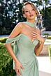 LaDivine CD406 One Shoulder with Neck Scarf Dress