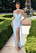 LaDivine CD406 One Shoulder with Neck Scarf Dress