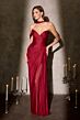LaDivine CD406 One Shoulder with Neck Scarf Dress