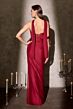 LaDivine CD406 One Shoulder with Neck Scarf Dress