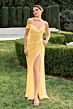 LaDivine CD406 One Shoulder with Neck Scarf Dress