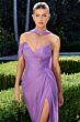 LaDivine CD406 One Shoulder with Neck Scarf Dress