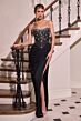 LaDivine CD407 Drape Skirt Strapless Dress