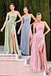 LaDivine CD409 High Slit One Shoulder Dress