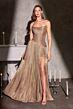 LaDivine CD409 High Slit One Shoulder Dress
