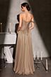 LaDivine CD409 High Slit One Shoulder Dress