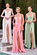 LaDivine CD410 Neck Scarf Ruched Dress