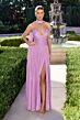 LaDivine CD410 Neck Scarf Ruched Dress