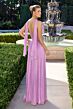 LaDivine CD410 Neck Scarf Ruched Dress