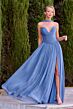 LaDivine CD410 Neck Scarf Ruched Dress