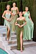 LaDivine CD411 Sweetheart Neckline Ruched Dress