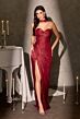 LaDivine CD411 Sweetheart Neckline Ruched Dress