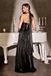 LaDivine CD412 Plunging Halter Neckline Ruched Dress