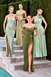 LaDivine CD414 Neck Scarf Strapless Dress