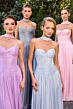 LaDivine CD414 Neck Scarf Strapless Dress