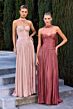 LaDivine CD414 Neck Scarf Strapless Dress
