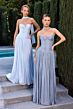 LaDivine CD414 Neck Scarf Strapless Dress
