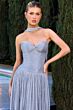 LaDivine CD414 Neck Scarf Strapless Dress