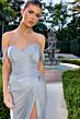 LaDivine CD417 Off The Shoulder Drape Dress