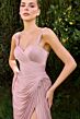 LaDivine CD417 Off The Shoulder Drape Dress
