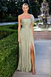LaDivine CD418 One Shoulder Lace-Up Dress