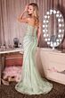 LaDivine CD660 Plunging Sweetheart Neck Embellished Dress