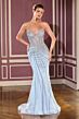 LaDivine CD660 Plunging Sweetheart Neck Embellished Dress