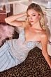LaDivine CD660 Plunging Sweetheart Neck Embellished Dress