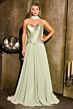 LaDivine CD668 Neck Scarf Strapless Dress
