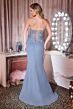 LaDivine CD669 Beaded Corset Bodice Strapless Dress
