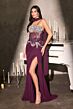 LaDivine CD669 Beaded Corset Bodice Strapless Dress