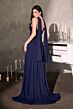 LaDivine CD673 Neck Scarf Beaded Bodice Dress