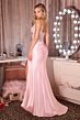 LaDivine CD686 High Slit Spaghetti Strap Dress
