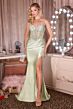 LaDivine CD686 High Slit Spaghetti Strap Dress