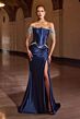 LaDivine CD688 Slit Skirt Beaded Off The Shoulder Dress