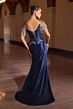 LaDivine CD688 Slit Skirt Beaded Off The Shoulder Dress