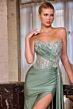 LaDivine CD689 Scoop Neckline Strapless Dress