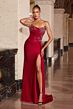 LaDivine CD689 Scoop Neckline Strapless Dress