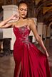 LaDivine CD689 Scoop Neckline Strapless Dress