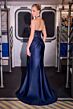 LaDivine CD690 Slit Skirt Halter Neckline Dress
