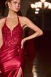 LaDivine CD690 Slit Skirt Halter Neckline Dress