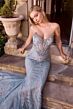 LaDivine CD713 Plunging Sweetheart Neckline Embellished Dress