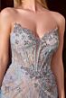 LaDivine CD713 Plunging Sweetheart Neckline Embellished Dress