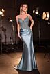 LaDivine CD714 High Slit Plunging Sweetheart Neckline Dress