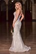 LaDivine CD716 Halter Neckline Embellished Dress