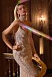 LaDivine CD719 Embellished Plunging Neckline with Choker Dress