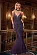 LaDivine CD719 Embellished Plunging Neckline with Choker Dress
