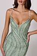 LaDivine CD719 Embellished Plunging Neckline with Choker Dress